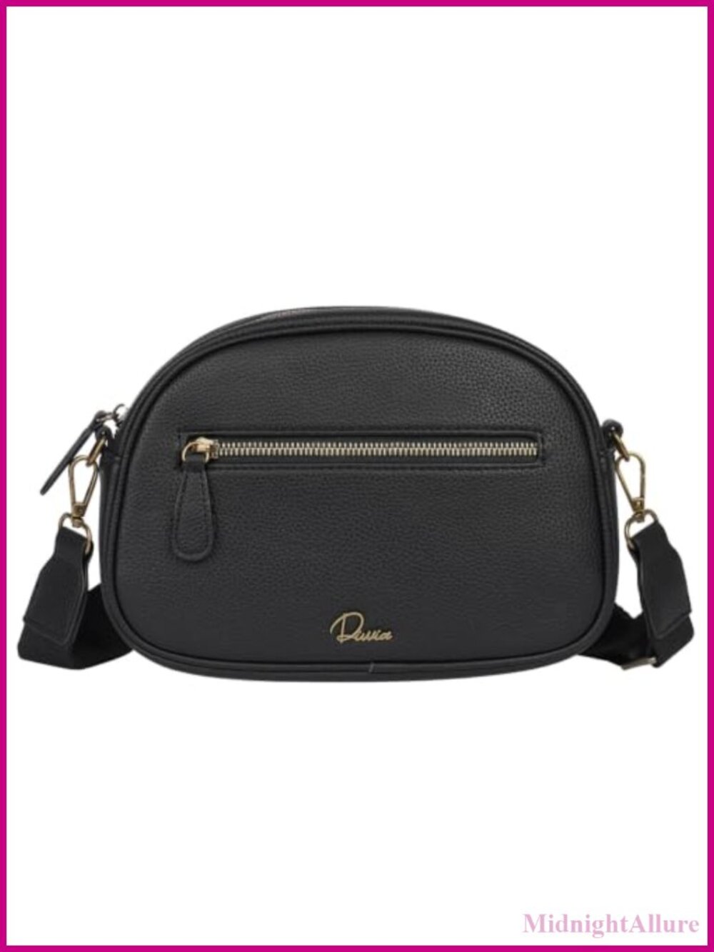 Small Crossbody Bag Vegan Leather Dome Purse Adjustable Strap